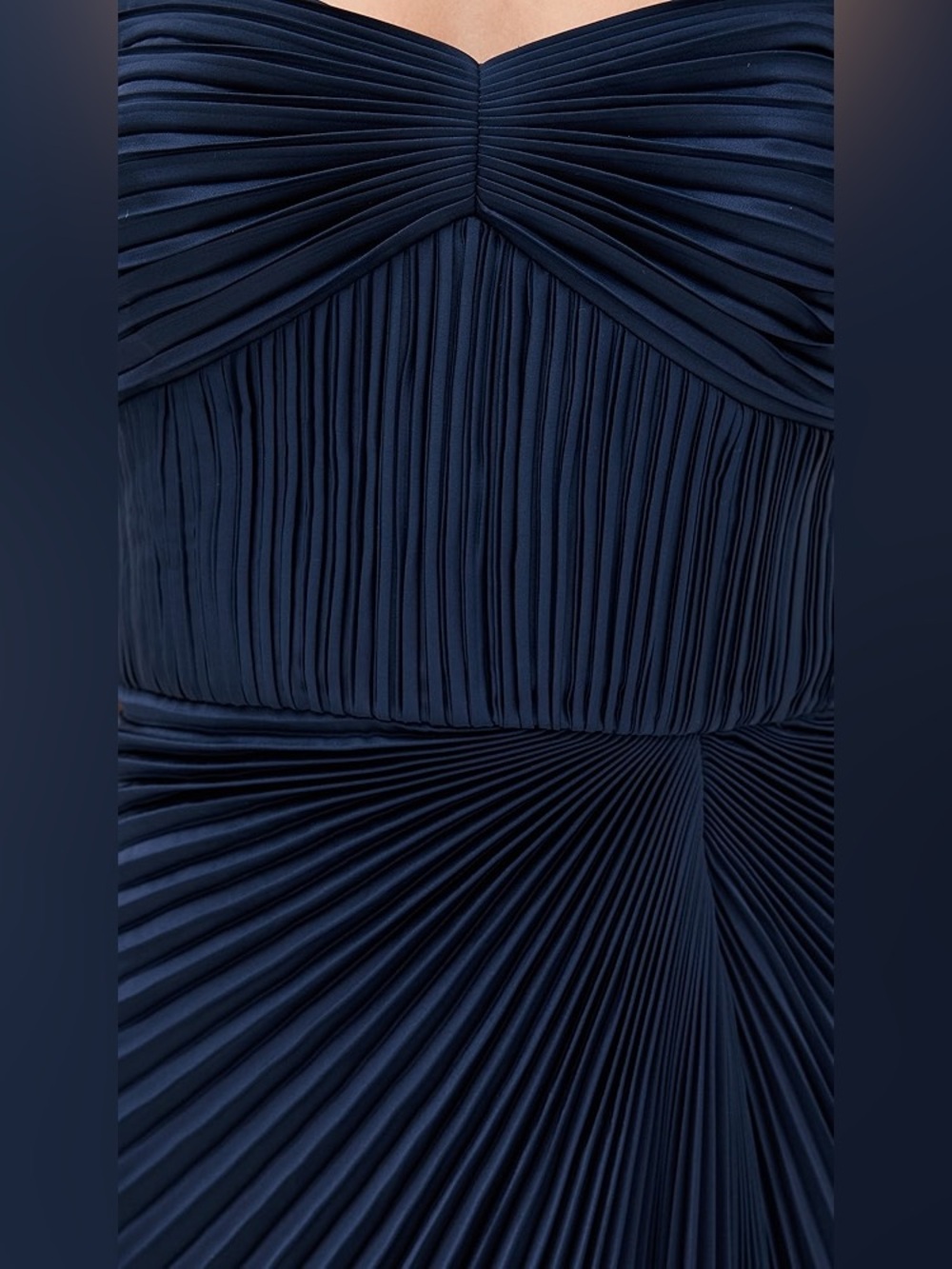 NWT AMUR Joyceanne Sweetheart Gown Strapless Pleated Gown in Deep Indigo Size 6 - Picture 6 of 11